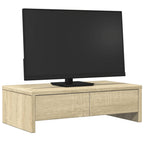 vidaXL Monitorständer mit Schubladen Sonoma-Eiche 50x27x15 cm