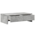 vidaXL Monitorständer mit Schubladen Betongrau 50x27x15 cm