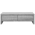 vidaXL Monitorständer mit Schubladen Grau Sonoma 50x27x15 cm