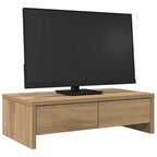 vidaXL Monitorständer mit Schubladen Artisan-Eiche 50x27x15 cm