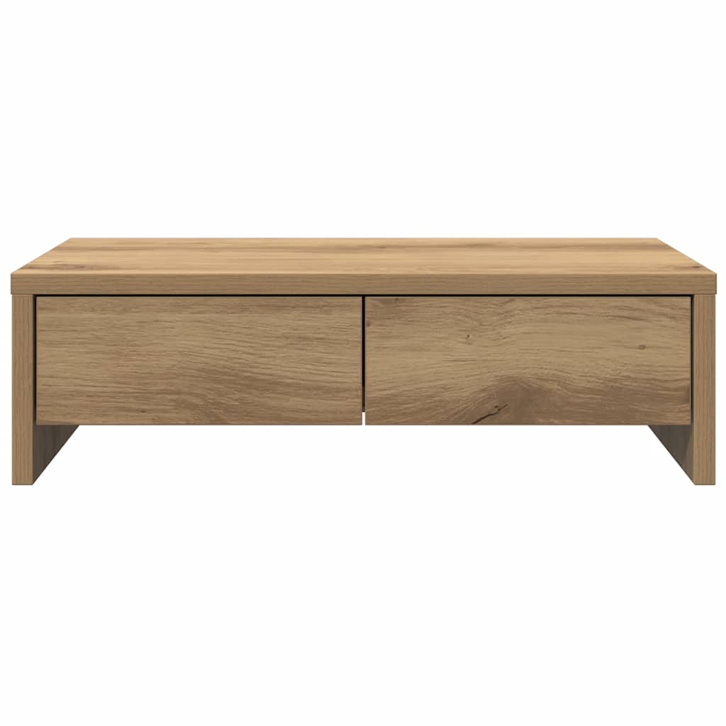 vidaXL Monitorständer mit Schubladen Artisan-Eiche 50x27x15 cm