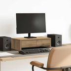 vidaXL Monitorständer mit Schubladen Artisan-Eiche 50x27x15 cm