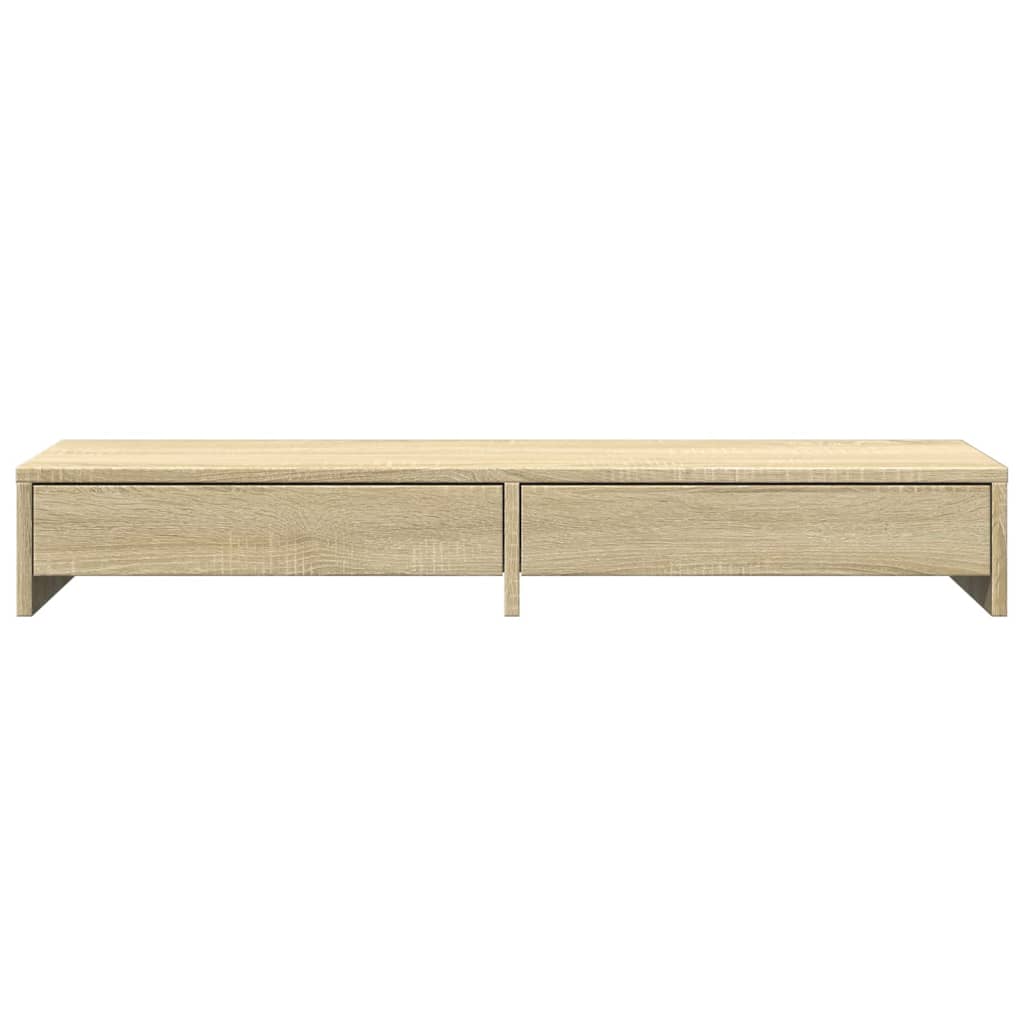 vidaXL Monitorständer mit Schubladen Sonoma-Eiche 100 x 27 x 15 cm Holzwerkstoff