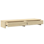 vidaXL Monitorständer mit Schubladen Sonoma-Eiche 100 x 27 x 15 cm Holzwerkstoff
