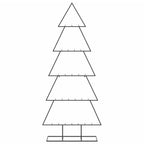 vidaXL Metall-Weihnachtsbaum für Dekorationen Schwarz 150 cm