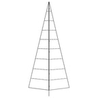 vidaXL Metall-Weihnachtsbaum zum Dekorieren Schwarz 210 cm