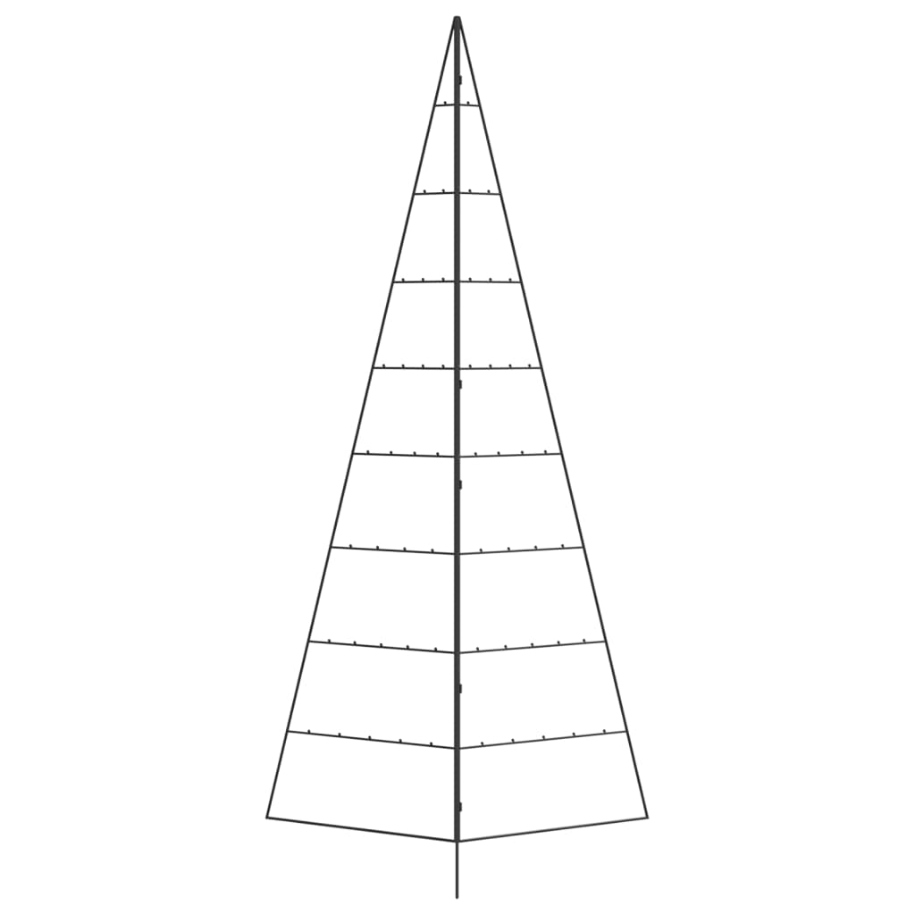 vidaXL Metall-Weihnachtsbaum zum Dekorieren Schwarz 210 cm