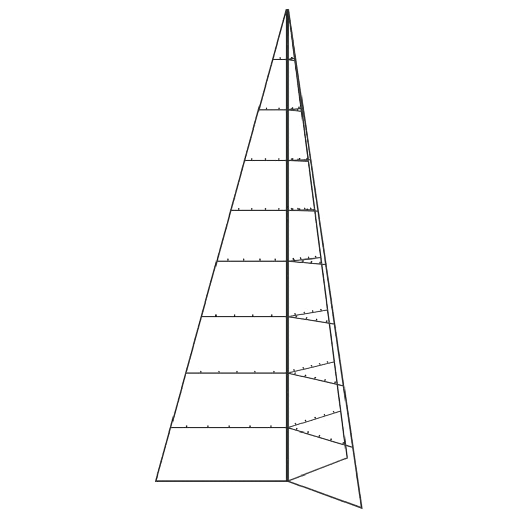 vidaXL Metall-Weihnachtsbaum zum Dekorieren Schwarz 210 cm