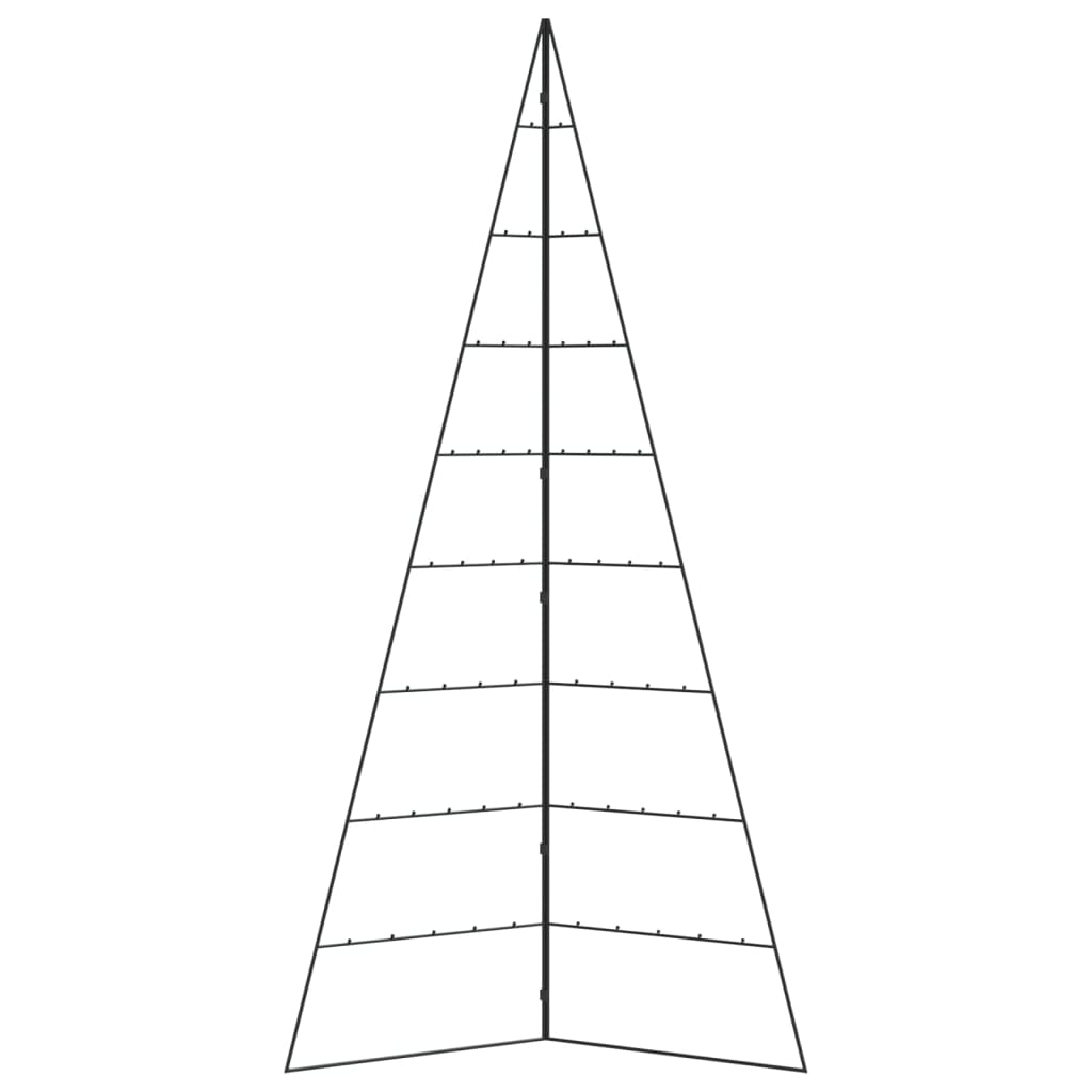 vidaXL Metall-Weihnachtsbaum zum Dekorieren Schwarz 210 cm