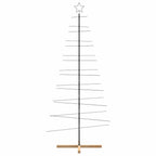 vidaXL Metall-Weihnachtsbaum zum Dekorieren Holzständer Schwarz 210 cm