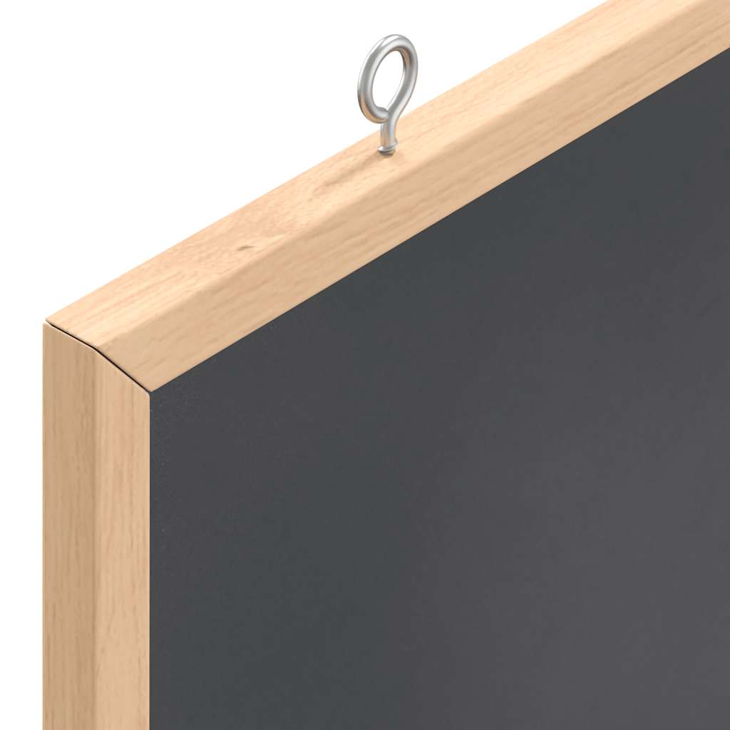 vidaXL Kreidetafel mit massivem Kiefernholzrahmen Schwarz 40x30 cm