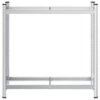 vidaXL Reifenregal mit 2 Böden Silbern 110x40x109 cm Stahl