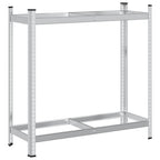 vidaXL Reifenregal mit 2 Böden Silbern 110x40x109 cm Stahl
