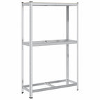 vidaXL Reifenregal 2 Böden Silbern 110x40x180 cm Stahl & Holzwerkstoff