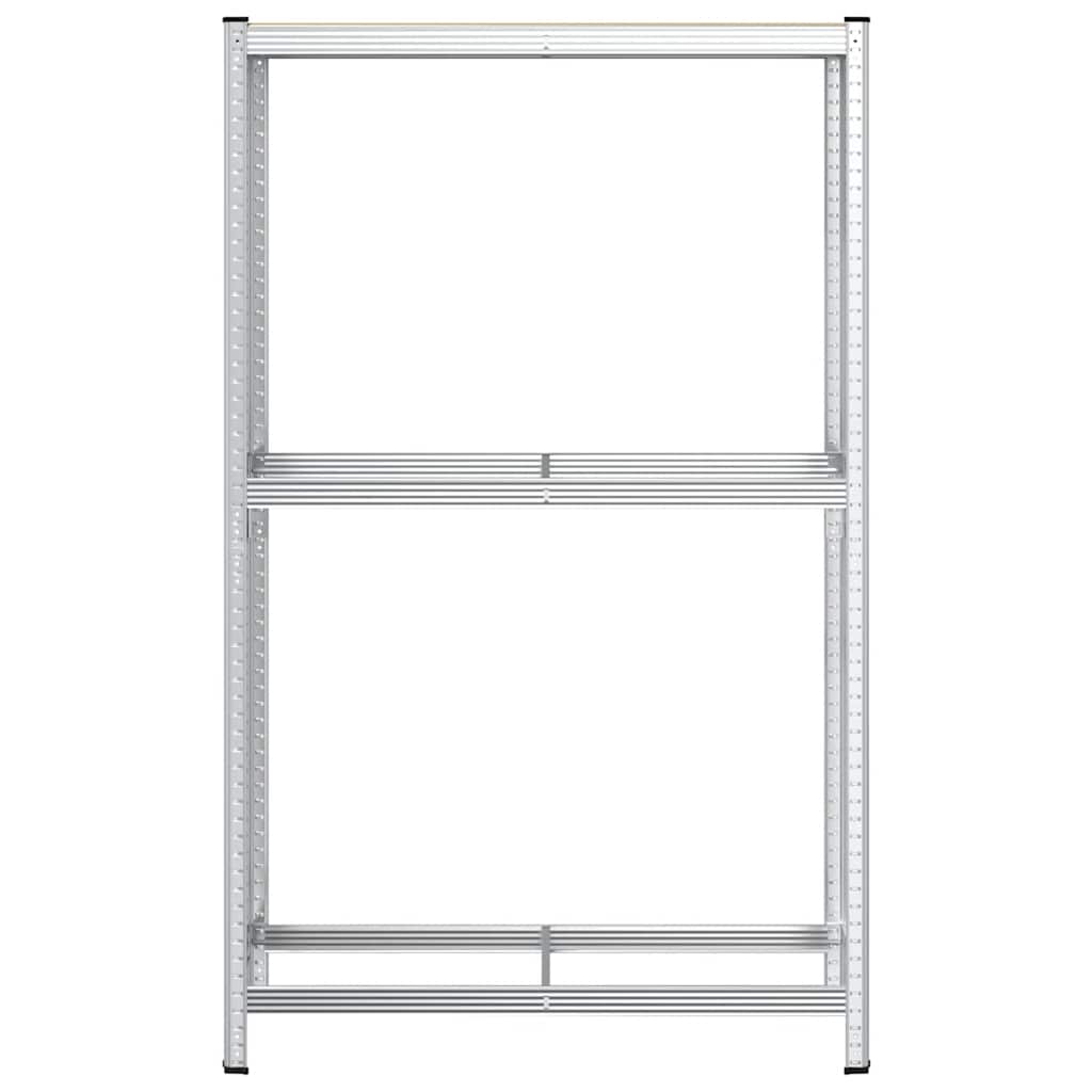 vidaXL Reifenregal 2 Böden Silbern 110x40x180 cm Stahl & Holzwerkstoff
