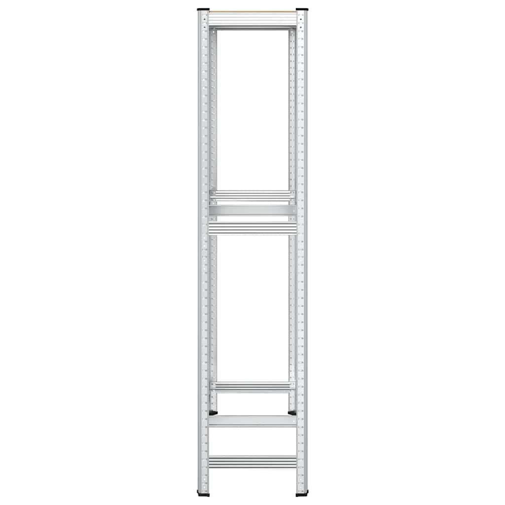 vidaXL Reifenregal 2 Böden Silbern 110x40x180 cm Stahl & Holzwerkstoff