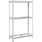 vidaXL Reifenregal 2 Böden Silbern 110x40x180 cm Stahl & Holzwerkstoff