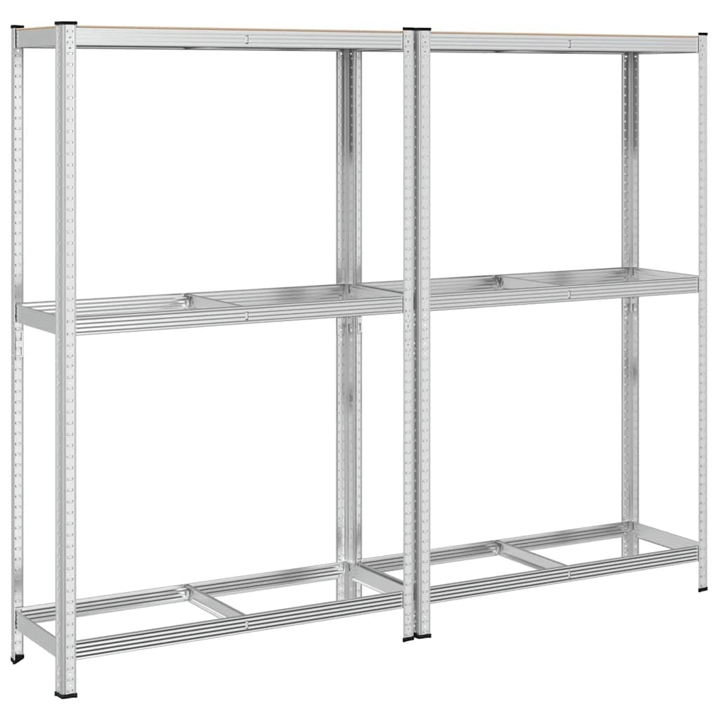 vidaXL Reifenregale 2 Böden 2 Stk. 110x40x180 cm Stahl & Holzwerkstoff