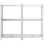 vidaXL Reifenregale 2 Böden 2 Stk. 110x40x180 cm Stahl & Holzwerkstoff