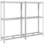 vidaXL Reifenregale 2 Böden 2 Stk. 110x40x180 cm Stahl & Holzwerkstoff