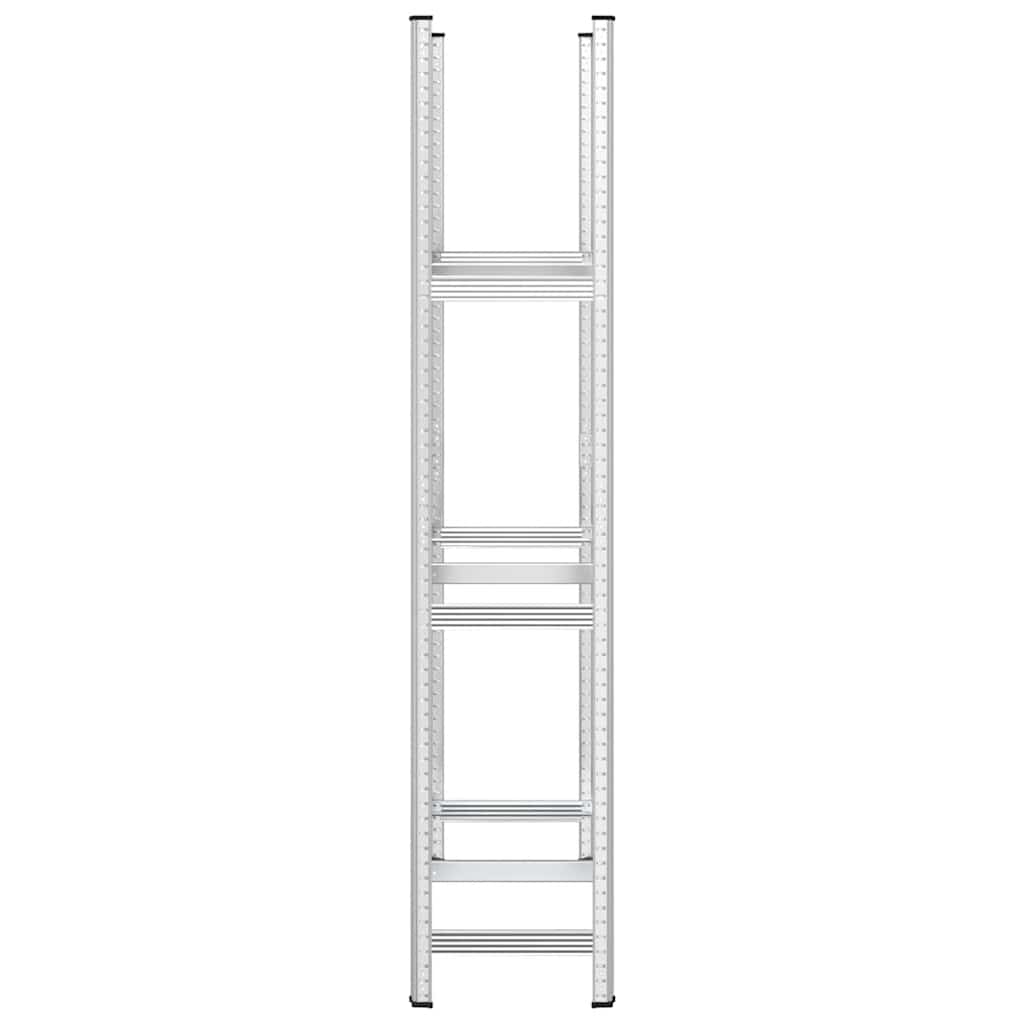 vidaXL Reifenregal mit 3 Böden Silbern 110x40x200 cm Stahl