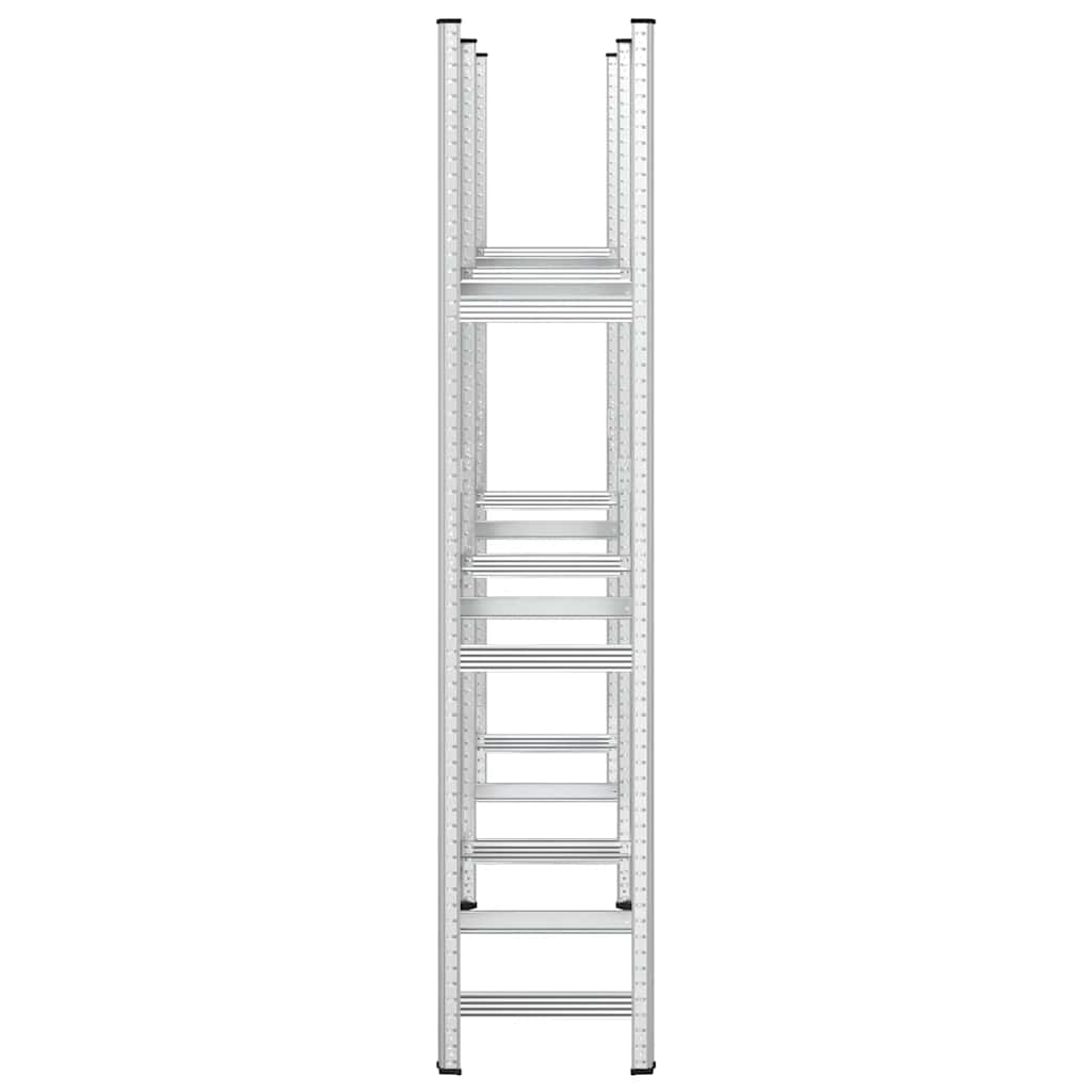 vidaXL Reifenregale mit 3 Böden 2 Stk. Silbern 110x40x200 cm Stahl