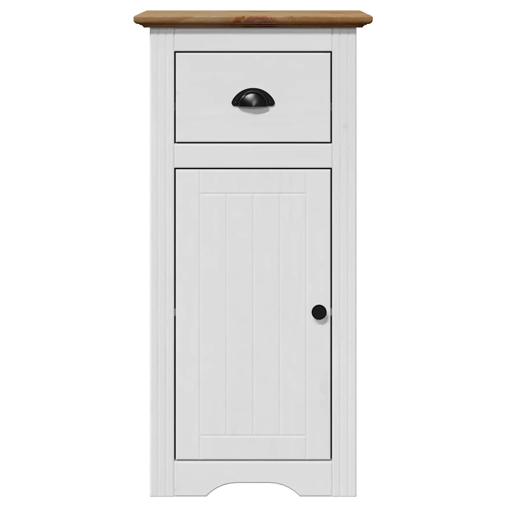 vidaXL Badschrank BODO Weiß und Braun 44x30x90 cm