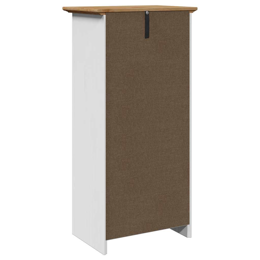 vidaXL Badschrank BODO Weiß und Braun 44x30x90 cm