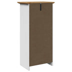 vidaXL Badschrank BODO Weiß und Braun 44x30x90 cm