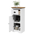 vidaXL Badschrank BODO Weiß und Braun 44x30x90 cm