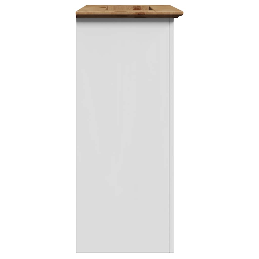 vidaXL Waschbeckenunterschrank BODO Weiß und Braun 70x35x80 cm