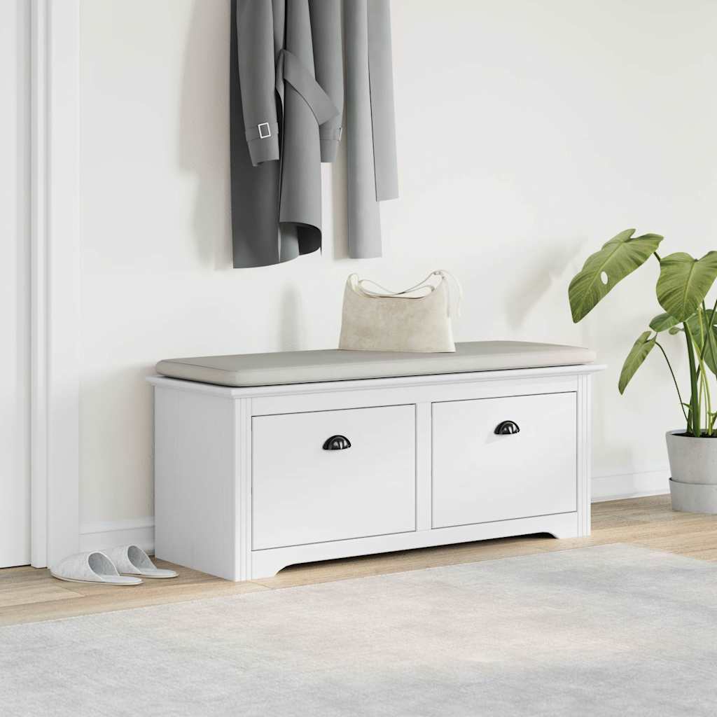 vidaXL Flurbank BODO Weiß 114x40x45 cm
