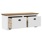 vidaXL Flurbank BODO Weiß und Braun 114x40x45 cm