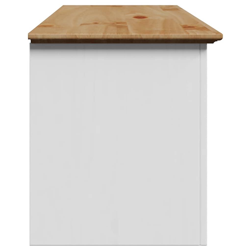 vidaXL Flurbank BODO Weiß und Braun 114x40x45 cm