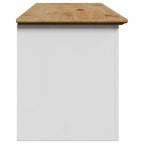 vidaXL Flurbank BODO Weiß und Braun 114x40x45 cm