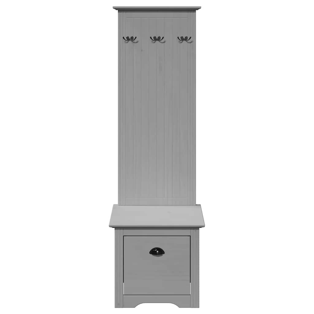 vidaXL Flurschrank mit Haken BODO Grau 50x40x157 cm