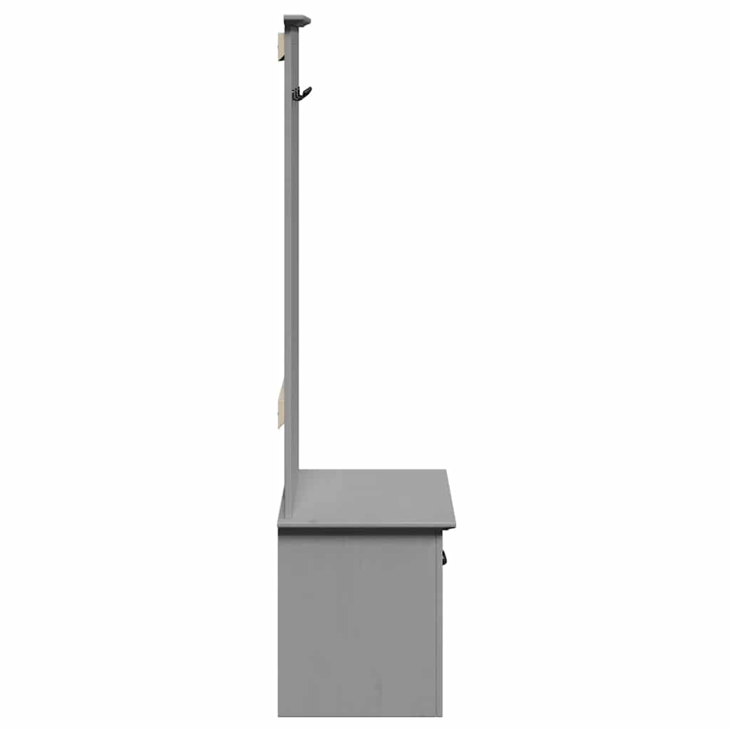 vidaXL Flurschrank mit Haken BODO Grau 50x40x157 cm