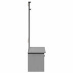 vidaXL Flurschrank mit Haken BODO Grau 50x40x157 cm