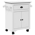 vidaXL Küchenwagen BODO Weiß 72x45x80 cm