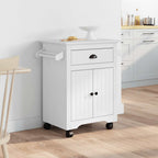 vidaXL Küchenwagen BODO Weiß 72x45x80 cm