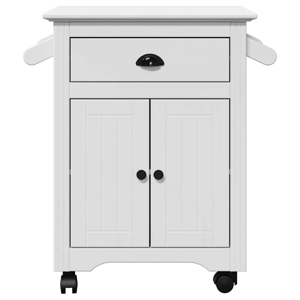 vidaXL Küchenwagen BODO Weiß 72x45x80 cm