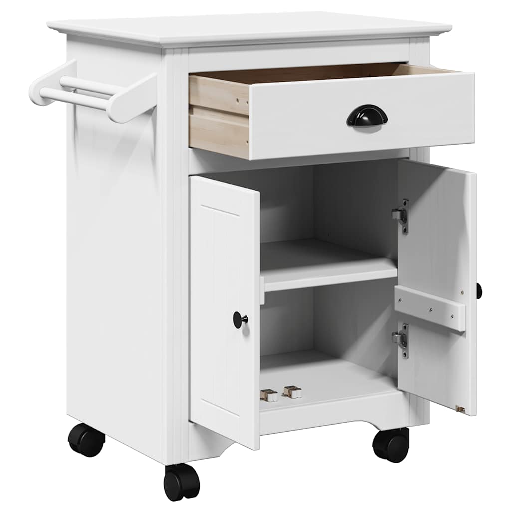 vidaXL Küchenwagen BODO Weiß 72x45x80 cm