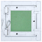 vidaXL Zugangsklappe Grün und Silber 20 x 20 cm