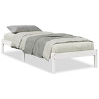 vidaXL Massivholzbett Extra Lang ohne Matratze Weiß 100x210 Kieferholz