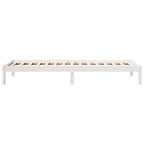 vidaXL Massivholzbett Extra Lang ohne Matratze Weiß 100x210 Kieferholz