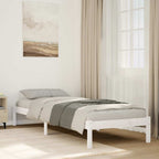 vidaXL Massivholzbett Extra Lang ohne Matratze Weiß 100x210 Kieferholz