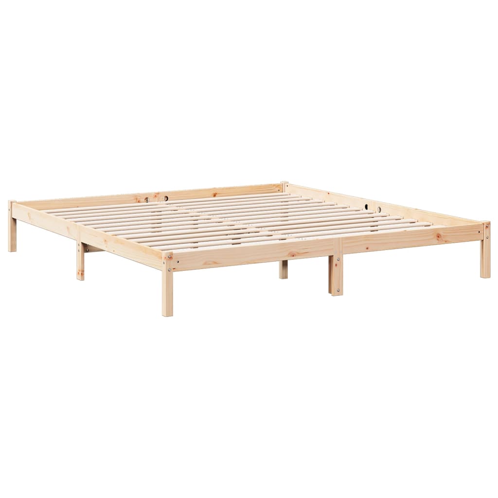 vidaXL Extra langes Massivholzbett ohne Matratze 200x220 Kiefernholz