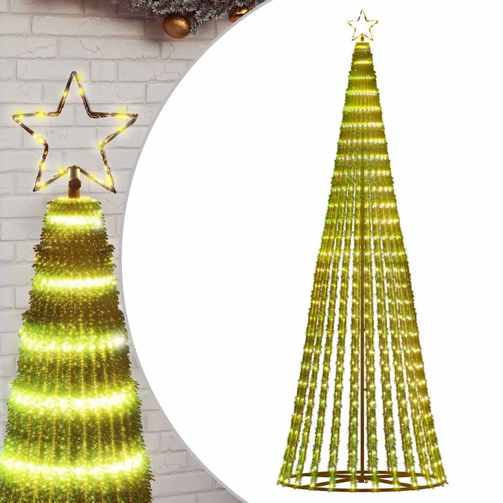 vidaXL LED Weihnachtsbaum 475 LEDs Warmweiß 247 cm