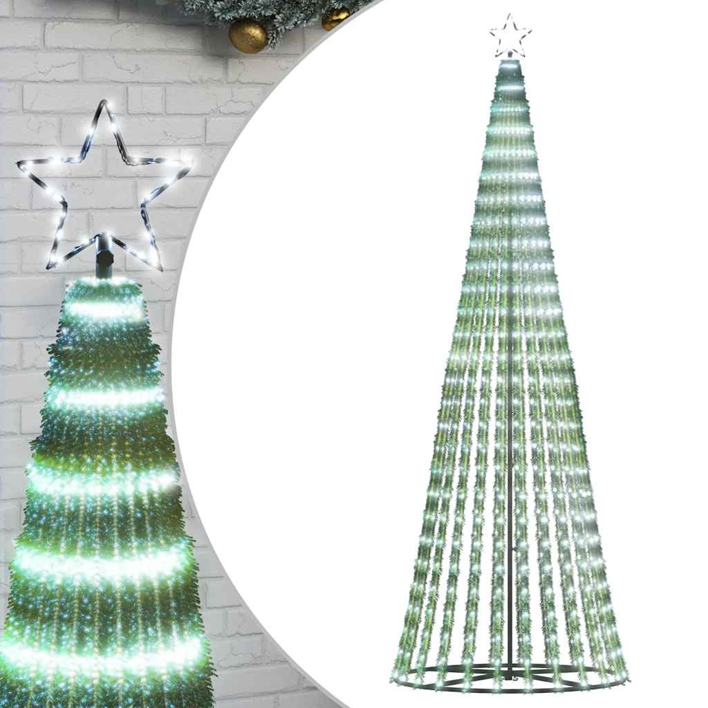 vidaXL LED Weihnachtsbaum 475 LEDs Kaltweiß 247 cm