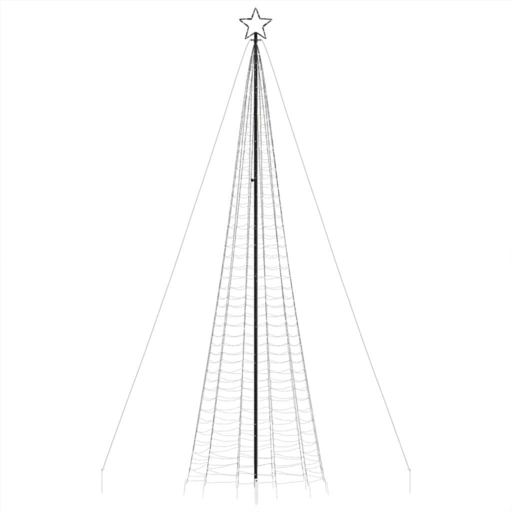 vidaXL LED Weihnachtsbaum mit Erdspießen 1534 LEDs Warmweiß 500 cm